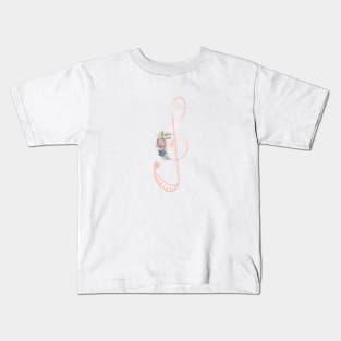 Watercolor Music Note - Treble Clef Kids T-Shirt